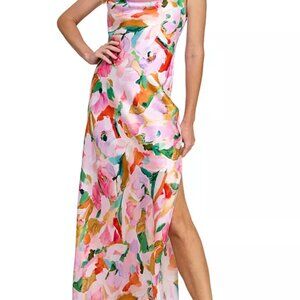 Morgan & Company Juniors' Floral Cowlneck Maxi Dress